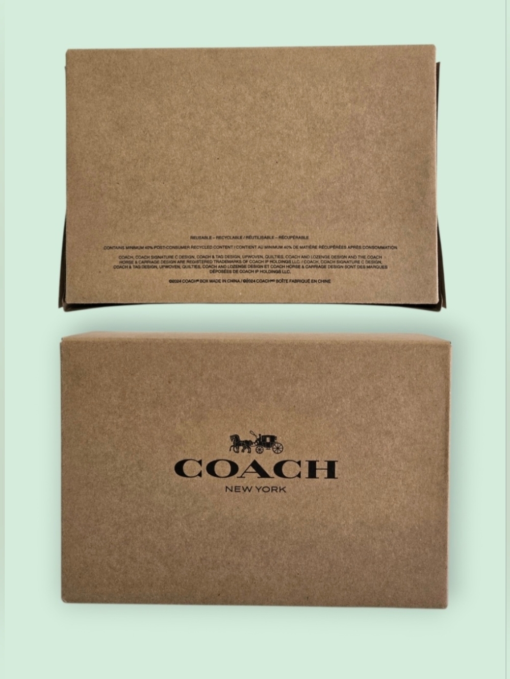 Coach Brown Box-New 6.5"×4.5"×2"